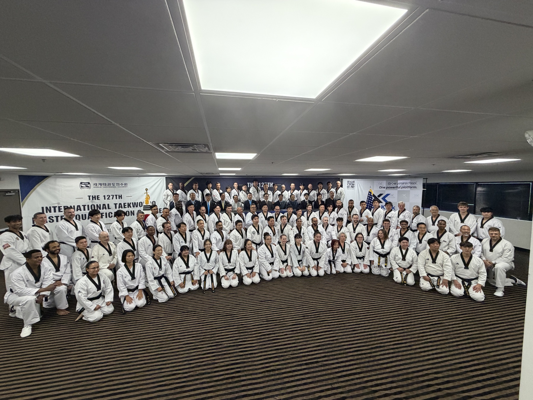 Masters gathered at the 127th International Taekwondo Master Qualification Course in New Jersey